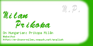 milan prikopa business card